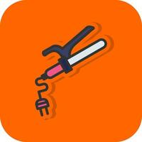 Curling Iron Vector Icon Design