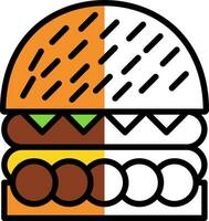 BLT Sandwich Vector Icon Design
