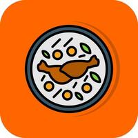 Chicken Curry Vector Icon Design