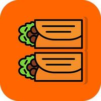 Breakfast Burrito Vector Icon Design