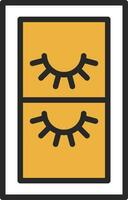 False Eyelashes Vector Icon Design