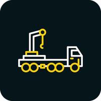 Crane truck Vector Icon Design