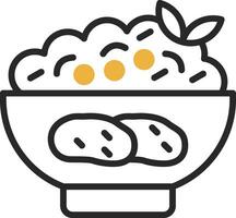 Mashed Potatoes Vector Icon Design