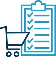 Shopping List Vector Icon Design