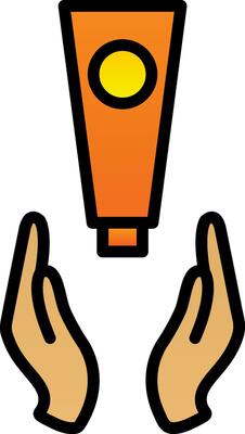 Hand Cream Vector Icon Design