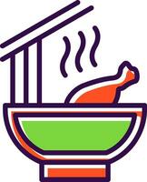 Chicken Noodle Soup Vector Icon Design