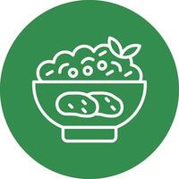 Mashed Potatoes Vector Icon Design