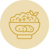 Mashed Potatoes Vector Icon Design