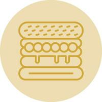 Margherita Sandwich Vector Icon Design