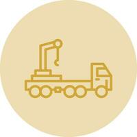 Crane truck Vector Icon Design