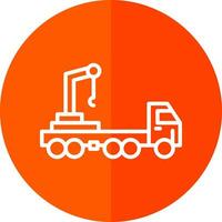 Crane truck Vector Icon Design