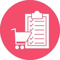 Shopping List Vector Icon Design