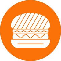 Tofu Burger Vector Icon Design