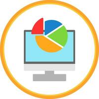 Pie Chart Vector Icon Design