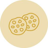 Chocolate Chip Cookies Vector Icon Design