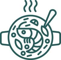 Seafood Paella Vector Icon Design