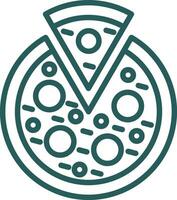 Veggie Pizza Vector Icon Design