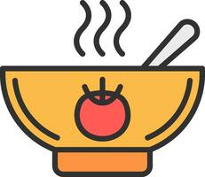 tomate sopa vector icono diseño