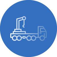 Crane truck Vector Icon Design