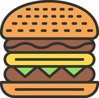 hamburguesa con queso vector icono diseño