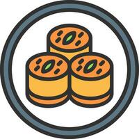 Bacon-Wrapped Scallops Vector Icon Design