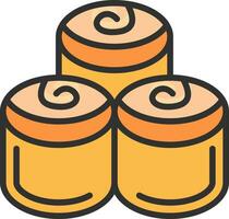 Cinnamon Rolls Vector Icon Design