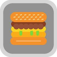 Margherita Sandwich Vector Icon Design