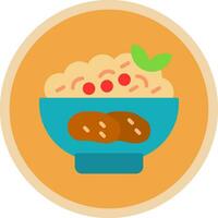 Mashed Potatoes Vector Icon Design