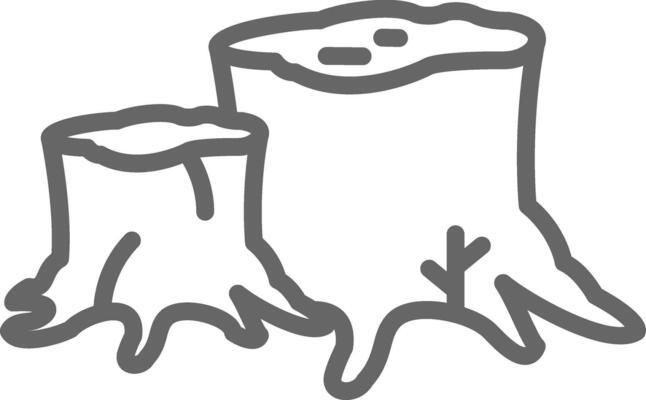 Stump Vector Icon Design