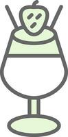 Chocolate Mousse Vector Icon Design