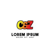 CZ Initial Logo Design Vector