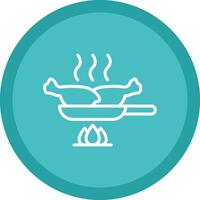 Chicken Stir-Fry Vector Icon Design