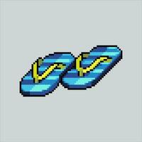 Pixel art illustration Sandals. Pixelated sandals. Sandals icon pixelated for the pixel art game and icon for website and video game. old school retro. vector