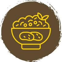 Mashed Potatoes Vector Icon Design