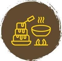 Chocolate Fondue Vector Icon Design