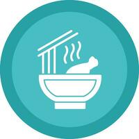 Chicken Noodle Soup Vector Icon Design