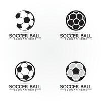 fútbol pelota logo diseño icono vector