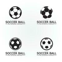 fútbol pelota logo diseño icono vector