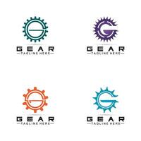 Letter G Gear Engineer Logo Design Template vector