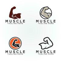 bíceps músculo icono logo vector diseño modelo.