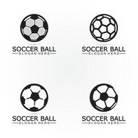 fútbol pelota logo diseño icono vector