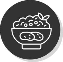 Mashed Potatoes Vector Icon Design