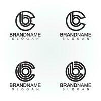 alfabeto letras monograma logo cb, bc, b y C, elegante y profesional letra icono diseño vector