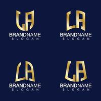 Initial Letters LA Logo Design Vector Template.