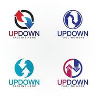 Arrows up down logo icon design template. vector