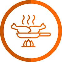 Chicken Stir-Fry Vector Icon Design