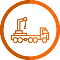Crane truck Vector Icon Design