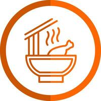 Chicken Noodle Soup Vector Icon Design