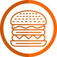 hamburguesa con queso vector icono diseño