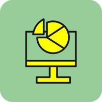 Pie Chart Vector Icon Design